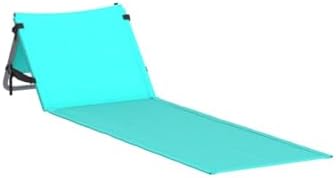 Portable Beach Mat Lounge Chair and Tote (Plain Blue)