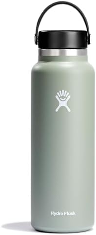 Hydro Flask Wide Mouth vacuum insulated stainless steel water bottle with leakproof closeable lid for cold water drinks, sports, travel, car and school