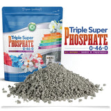 Triple Super Phosphate 0-46-0 Fertilizer Made in USA - Bloom Booster - TSP Pure Phosphorus Plant Food for Plants & Flower Gardens - Fruit, Vegetables