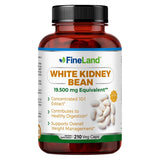 FineLand White Kidney Bean 10X Extract 19,500mg Eq. per Serving, Max Strength Premium, Supports Optimal Carbohydrate Breakdown & Digestion, Metabolism & Weight Support, 210 Caps