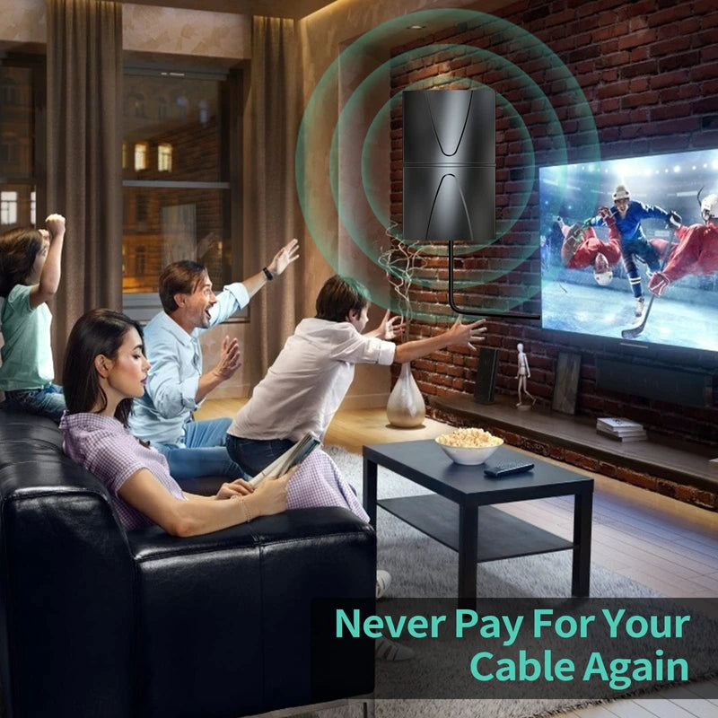 2024 Updated Amplified TV Antenna,1000 Miles Range Indoor/Outdoor Antenna for Smart TV and All Older TV's,Digital TV Antenna with Thick Coaxial Cable and Amplifier