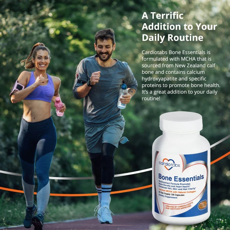 Cardiotabs Bone Essentials with MCHA & Collagen Calcium Supplement w/Calcium ...