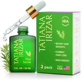 Tatiana Irizar Hair Serum for Hair Growth Serum Women Made in USA - 2 Pack Scalp Serum for Hair Growth Non-Greasy Rosemary & Amla Hair Care Vegan 1 Oz Hair Loss Treatment for Women Hair Regrowth Treatment for Women