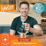 FlavCity Vitamin C Supplement, C-Ya Later- Dietary Supplement for Immune Support Derived from Bioavailable Sources of VIT C - Made with Acerola, Camu Camu & Amla Berry - 60 Capsules