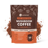 360 Nutrition Instant Mushroom Coffee with Reishi, Lion’s Mane, Chaga Superfood Mushrooms for Natural Energy, Focus and Immunity | Dark Roast, No Added Sugar 5 oz (Full Spectrum)