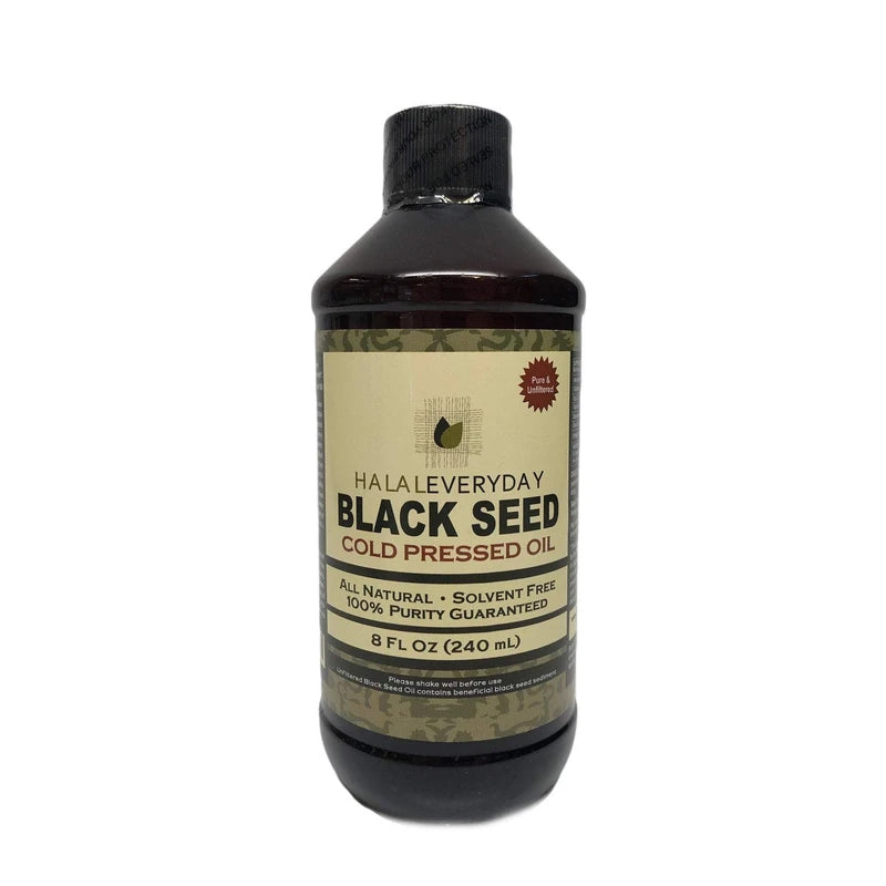 HalalEveryDay Pure Black Seed Oil - 32oz - 2-16oz Bottles of 100% Pure and Cold Pressed Black Seed - NON-GMO and Vegan - Nigella Sativa -100% Hexane Free - Halal Certified - Special Food Grade Plastic Bottle