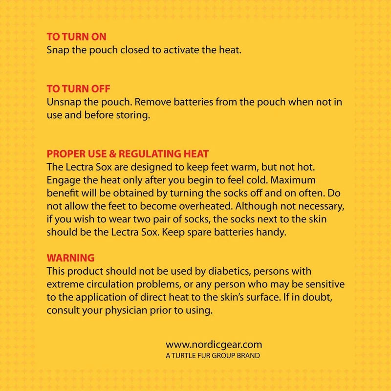 Nordic Gear Unisex Lectra Sox-Electric Battery Heated Socks - Medium - Maroon