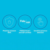 Thales - SafeNet eToken FIDO - FIDO2 Certified Security Key - Passwordless Phishing-Resistant Authentication for Web Apps, Devices & Desktops - USB-A
