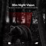 DEATTI WiFi Bluetooth Connectivity Trail Camera 0.1s Trigger Time 48 MP Night Vision