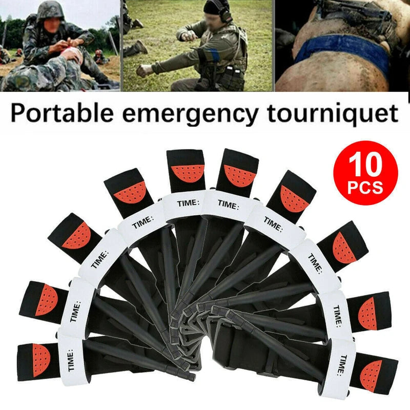 10 pcs Tourniquet Rapid One Hand Application Emergency Outdoor First Aid Kit