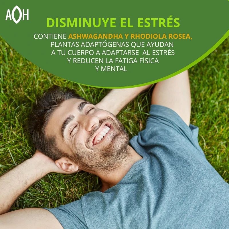 ADAPTOHEAL Adaptoheal Energy Supplement Caffeine Free - Adoptogen Blend with Ashwagandha, Rhodiola Rosea, Maca, Leuzea, Gingseng - Increases Energy, Natural Stress Relief, Focus and Vitality (180 Capsules)