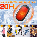 12000mAh Hand Warmers Rechargeable 2 Pack, PD 3.0 Quick Charge Reusable Portable Electric Hand Warmer for Camping Hunting Golf Gifts, Stocking Stuffers for Adults Women Men