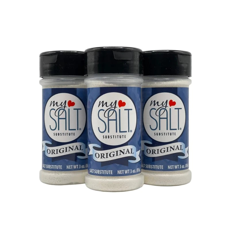 MySALT Original Salt Substitute - 100% Sodium Free - Use Like Salt at Your Table and In All Your Low Sodium Foods and Recipes. MySALT, It's The Best Thing Since... Salt! (3 Pack)