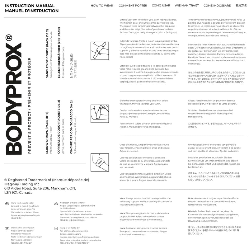 Bodyprox Bodyprox Elbow Brace 2 Pack for Tennis & Golfer's Elbow Pain Relief