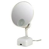 Floxite Travel Lighted Floxite 15X Supervision Magnifying Mirror Light, Dove White