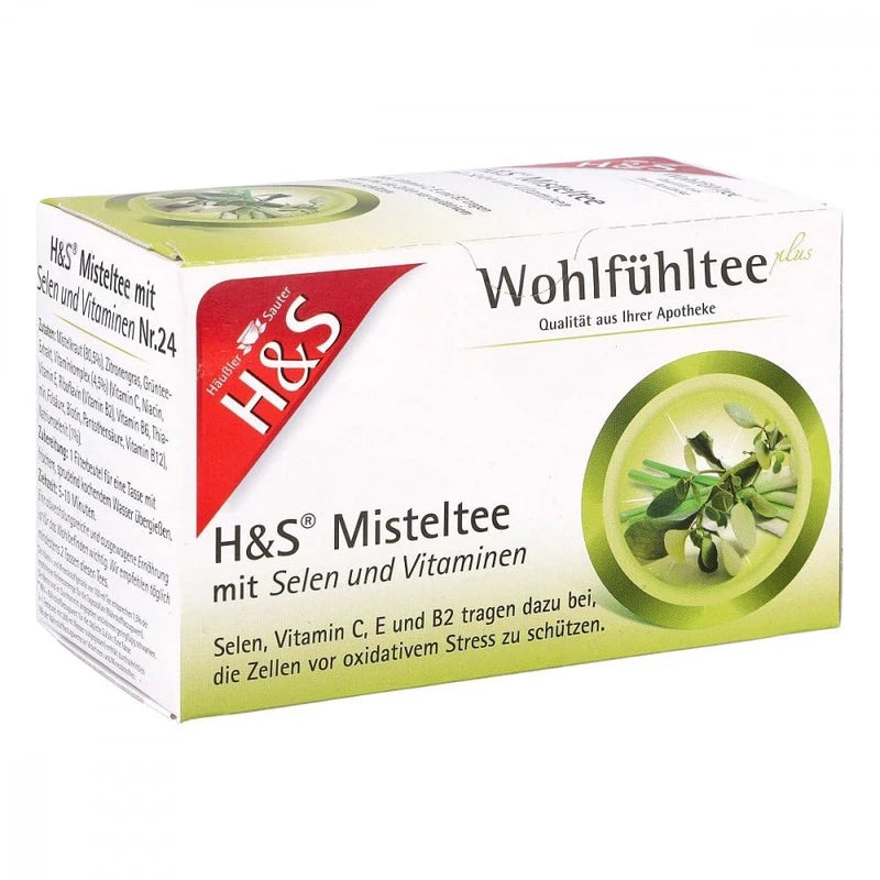 H&S Mistletoe Tea with Selenium and Vitamin Filter Bag, 20 x 2 g