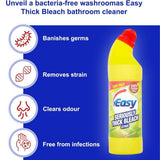 Easy Seriously Thick Bleach Citrus -750ml, (Case of 12)  Extended Germ remover - Long Lasting Protection - Bathroom Toilet Surface Cleaner - Prevent Limescale Household Cleaning