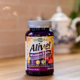 Alive! Women’s 50+ Multivitamin Gummies, Multi-Vitamins & Minerals with a Blend of 26 Fruits & Vegetables, Specially Balanced Formulation for Women, Suitable for Vegetarians - 60 Gummies