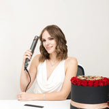 Professional Flat Iron Hair Straightener Plancha De Cabello Professional - Titanium Hair Iron Straightens Frizzy Hair Curls Sleek Salon Hair Styling Tool - Lizze Extreme Slim 1" Pro Straightening Iron