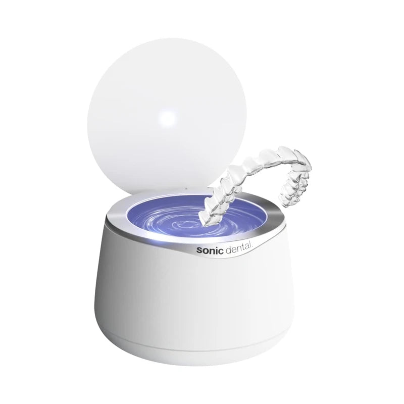 Sonic Spa Pro with Steribrite® Ultrasonic & UV-C Cleaner for Dental Appliances (Pearl White)