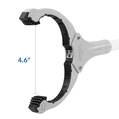 Unger 32” Grabber Plus Reacher – Reacher Grabber Tool & Trash Picker, Built-In Magnet & Ergonomic Grip, Grabber Reacher, Claw Grabber Tool, Reacher’s & Grabbers for Seniors, Trash Picker Upper Tool, White