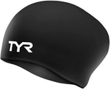 TYR Adult Long Hair Wrinkle-Free Silicone Swim Cap