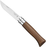OPINEL No.06-No.09 Premium Woods, Stainless Steel Folding Pocket Knife, Made in France (No.08/Walnut)