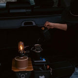 Fire-Maple Orange Camping Lantern Glass, Steel & Aluminum | Propane or Isobutane Fuel Canister Beautiful Lights | NO Mantles Needed | Propane Lanterns for Camping, Emergency Essential