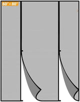 yotache Magnetic Screen Door for Sliding & French Doors 60"x80", Screen Size 62"x81", Double-Sided Opening Screen Reinforced Mesh with Strong Magnets for Large Front/Back Patio Doors