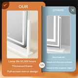 Gvnkvn Arched Makeup Vanity Mirror with Lights 17.2" Large LED Lighted Mirror, Hollywood Make Up Mirror with Lighting, Smart Touch,Detachable 5X Magnification 360° Rotation, (Gold,Gift Box)