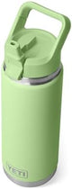 YETI Rambler 26 oz Bottle, Vacuum Insulated, Stainless Steel with Color Matching Straw Cap