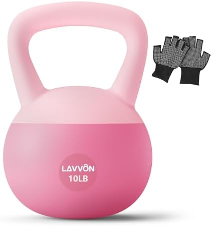 Soft Kettlebell - Cushioned Impact-Resistant Base and Anti-Slip, Kettle bell Anti-Slip Grip Weight for Home Workouts, Safe Strength Training Kettlebells Sets for Women & Men, With Non-slip Gloves