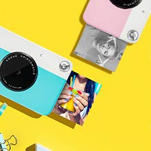 KODAK Printomatic Full-Color Instant Print Digital Camera - Colorful Photos On Zink 2x3" Sticky-Back Photo Paper - 5MP, Portable, Creative Fun Gift for Birthday, Christmas, Holiday - Blue