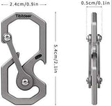 Titanium Keychain, Multifunctional Carabiner Clip Key chain Heavy Duty Car Key Organizer with Bottle Opener