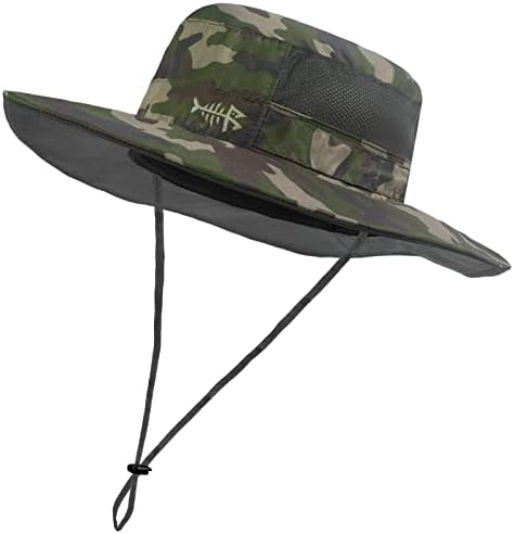 BASSDASH UPF 50+ Sun Fishing Hat Water Resistant with Detachable Neck Flap