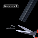 Glass Door Side Seal Strip 98 Inch Frameless Shower Door Sweep for 1/4" Framelss Glass Door Flexible
