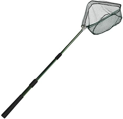 RESTCLOUD Fishing Landing Net with Telescoping Pole Handle, Fishing net Freshwater for Kids Men Women, Extend to 40-63 Inches