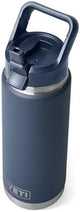 YETI Rambler 26 oz Bottle, Vacuum Insulated, Stainless Steel with Color Matching Straw Cap