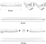 2 Pack Rain Gutter Downspout Extensions, Upgraded Flexible Drain Downspout Extender, Rainwater Drainage Diverter with Mini Connector, Extendable from 20 to 127 Inches