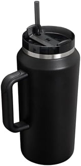 STANLEY Quencher H2.0 Tumbler with Handle & Straw 64 oz | Flowstate 3-Position Lid | Large Capacity for Travel & Sports | Insulated Stainless Steel Cup | BPA-Free | Black 2.0
