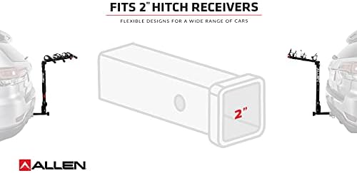 Allen Sports Deluxe Locking Quick Release 4-Bike Carrier for 2 Inch Hitch, Model 542QR, Black