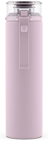 Ello Syndicate 20oz Reusable Glass Water Bottle with One-Touch Leak Proof Flip Lid and Protective Non-Slip Silicone Sleeve and Carry Loop for Coffee, Tea and Water, BPA-free Dishwasher Safe