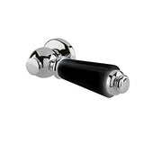 Taps2Traps Designer Black Ceramic Cistern Lever with Chrome Details, Fits Most Cisterns Made