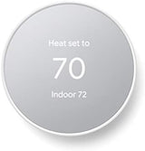 Google Nest Thermostat - Smart Thermostat for Home - Programmable Wifi Thermostat - Snow (Renewed)