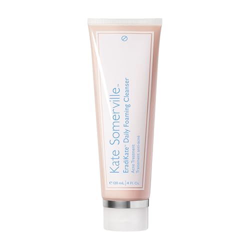 Kate Somerville EradiKate 3% Sulfur Daily Foaming Cleanser Acne Treatment – Clinically Formulated Medicated Face Wash Balances Skin and Cleans Pores, 4 Fl Oz