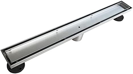 Neodrain 24-Inch Linear Shower Drain with Tile Insert Grate,Brushed 304 Stainless Steel Rectangle Shower Floor Drain, Linear Drain with Leveling Feet, Hair Strainer