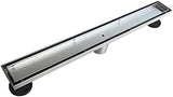 Neodrain 24-Inch Linear Shower Drain with Tile Insert Grate,Brushed 304 Stainless Steel Rectangle Shower Floor Drain, Linear Drain with Leveling Feet, Hair Strainer