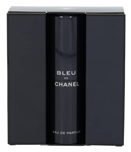 CHANEL Bleu De Eau De Parfum Travel Spray for Men 3 X 0.7 Oz, 2.1 Fl Oz, 3 pc set (purse spray)
