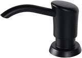 GAGALIFE Built in Sink Soap Dispenser or Lotion Dispenser for Kitchen Sink, Matte Black ABS Pump Head, with 17 Ounce PET Large Soap Bottle