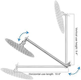 NearMoon Adjustable Shower Arm Universal Connection, Solid Brass Extension Arm, Adjust Angle to Upgrade Shower Experience, Easy to Install, Anti-leak (Brushed Nickel)